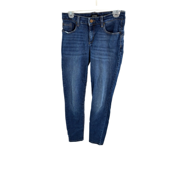 Jones New York Womens Size 6 Blue Madison Skinny Stretch Denim Jeans Mid Rise - Picture 1 of 6